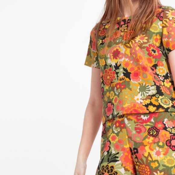 zara floral playsuit